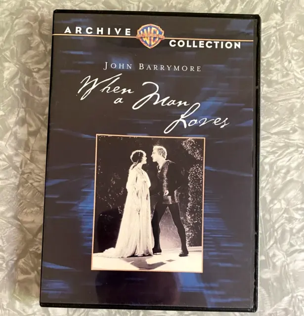 When a Man Loves DVD John Barrymore Warner Archives 2009 Silent Excellent Disc