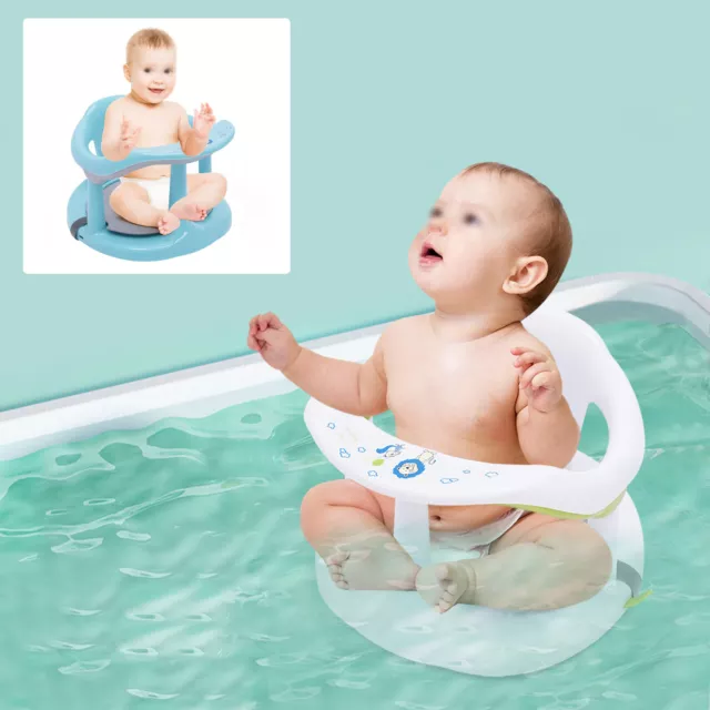 Portable Infant Bath Tub Seat Baby Bathtub Seat w/ Backrest for 6-18 Months