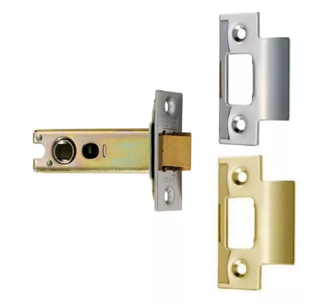 Eurospec Tubular Heavy Duty Sprung Mortice Door Catch Latch 2.5" 3" 4" 5" EB/SSS