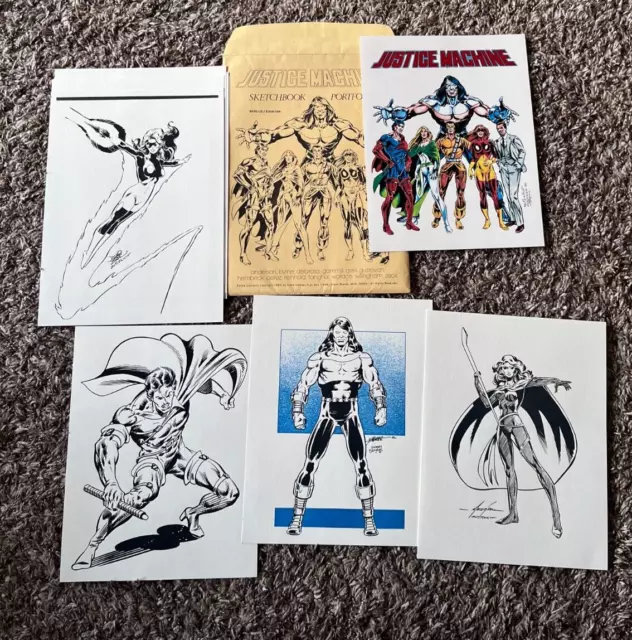 Justice Machine Sketchbook Portfolio 1  - 11 Prints Perez, Zeck, Grell, Byrne 82