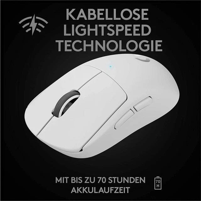 Logitech PRO X SUPERLIGHT Wireless Gaming-Maus - Weiß