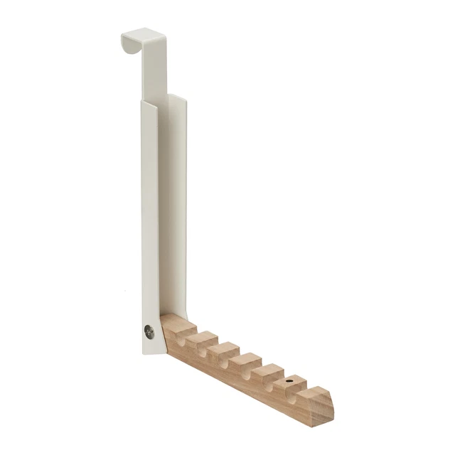 Relaxdays - Lot De 3 Portemanteaux Pliables Pour Porte - En Métal Et Bois, 6 Cintres - Pour Porte Max 2 Cm D'épaisseur - Noir