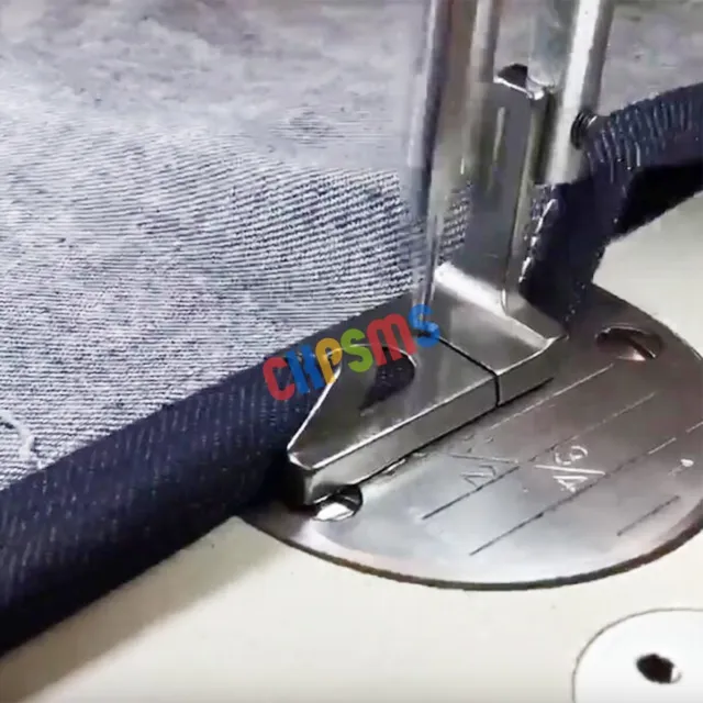 Pie inhibidor tipo desplazamiento/pie enrollado doble dobladillo prensador para máquina de coser 2