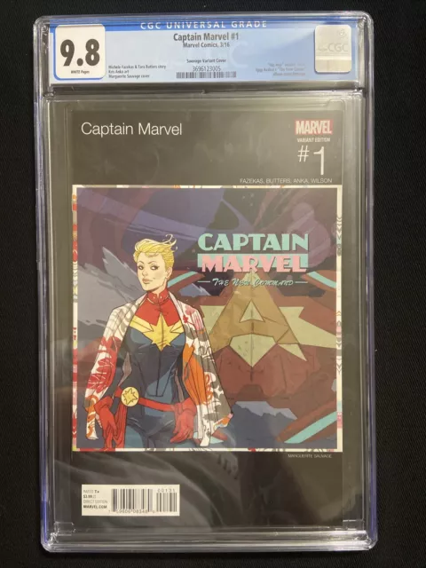 Captain Marvel #1 (2016) Hip Hop Variant CGC 9.8 Marguerite Sauvage Cover Art