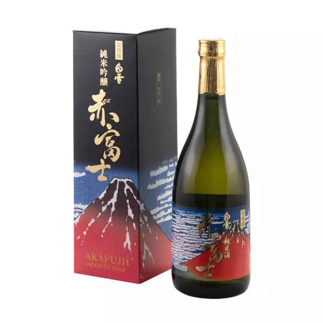 Sakè Akafuji 720Ml, Shirayuki Junmai Ginjo Akafuji 72 Cl Originale Giappone