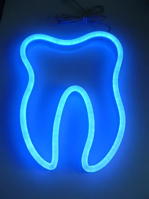 Dental Zahnarzt Zahntechnik LED Leuchtzahn Zahn Fensterdeko Hängezahn