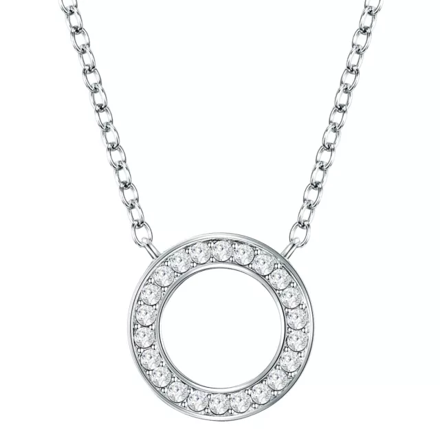 Rafaela Donata Damen Halskette Sterling Silber verziert mit Kristallen von