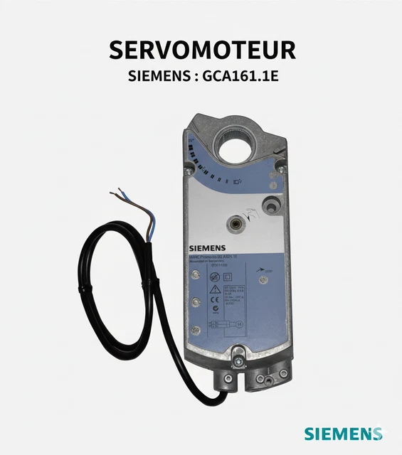 Servomoteur Siemens SSA81 - 100 N, 24V, Pour Chauffage/clim