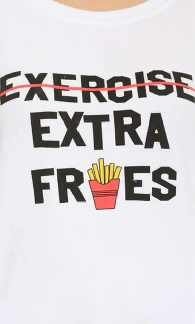 Wildfox Couture Womens Excerise Extra Fries Please BBJ Jumper Sweater Top S M L