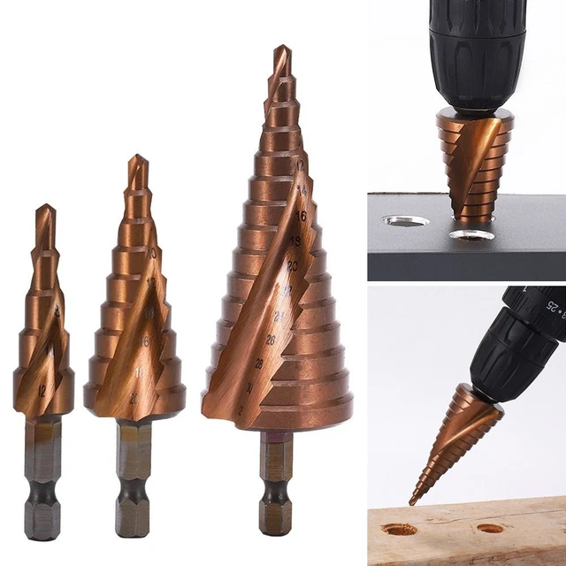 Set 5 Punte Coniche Step Drill Cikonielf - Cobalto HSS Per Fori Precisi Da 1/8 A 1-3/8 Pollici - Foto 4