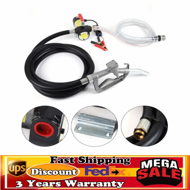 DC 12V Self-priming Electric Fuel Transfer Pump Kerosene Oil Pump Auto Portable