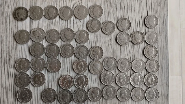 lot de 50x10 centimes/rappen suisse toutes dates différentes