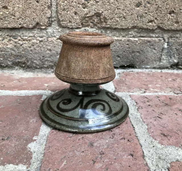 Mid Century Arts Crafts Mission Style Rustic Pottery Match Striker