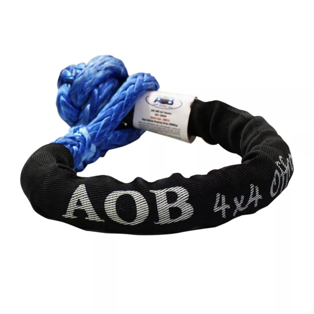 Dyneema Recovery soft shackle 0.6" x  24" 44092 lbs / 20,000kg BLUE