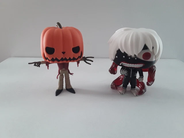 Two Funko Pop 2015 Ken Kaneki Tokyo Ghoul 61 & Disney Pumpkin King #153 (Vinyl)