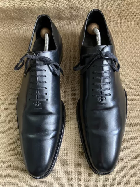 Gucci Mens Black Leather Wholecut Oxford Shoes Size US 12.5 | EU 45.5 E  /110858