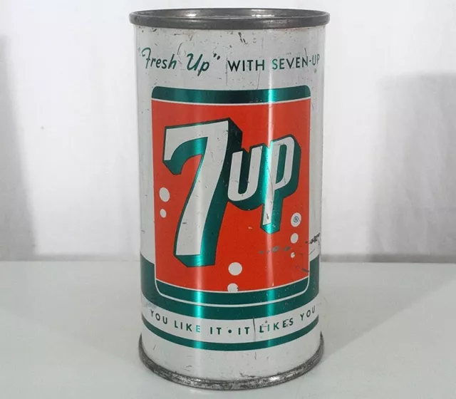 7Up Vanity Lid Flat Top Soda Can General Beverages Saint Paul Minnesota Antiques