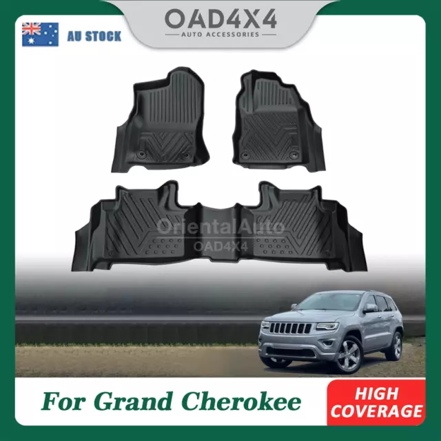 5D TPE Floor Mat for Jeep Grand Cherokee WK 2010-2021 Tailored Door Sill Covered