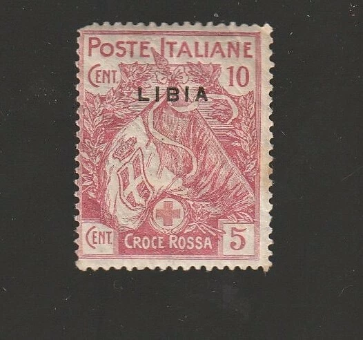Italy Libya 1915 Red Cross 10c+5c Libia Overprint MNH Stamp