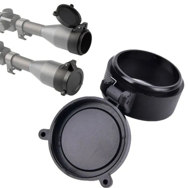 Flip Up Scope Covers Rifle Scope Protect Objective Cap Lens Cover for Caliber 3