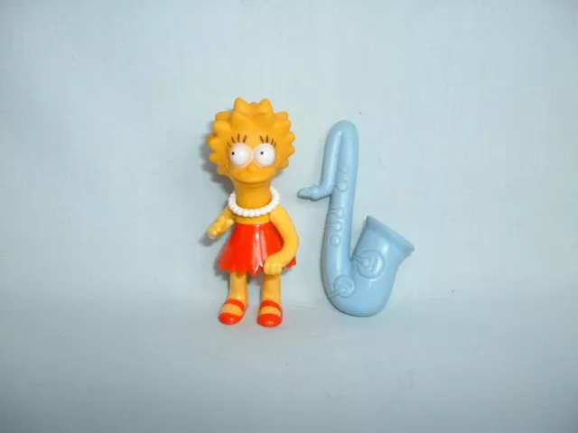 THE SIMPSONS Vintage 1990 LISA SIMPSON Action Figure Toy With SAXOPHONE (MATTEL)