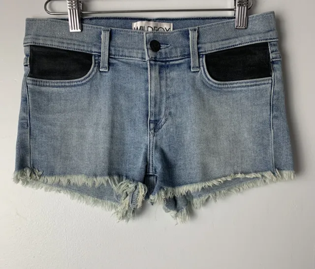 Womens WILDFOX Ruby Contrast Pocket Cutoff Jean Shorts Size 25