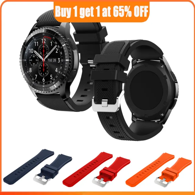 22mm Silicone Strap Watch Band For Samsung Galaxy Watch 46mm/Gear S3 Frontier