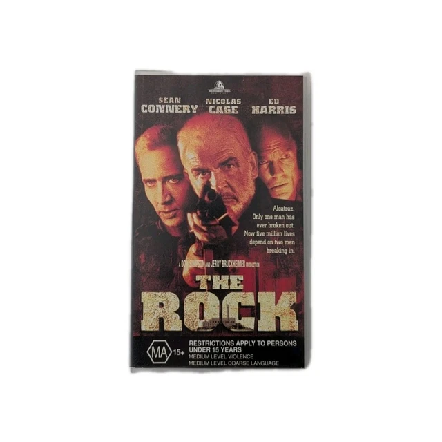 THE ROCK VHS Video Tape Sean Connery Nicolas Cage Movie MA15+