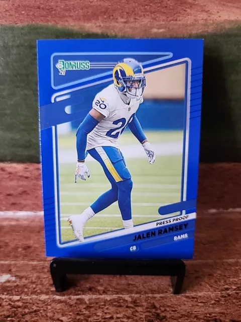 2021 Donruss Press Proof Blue Jalen Ramsey Los Angeles Rams #141