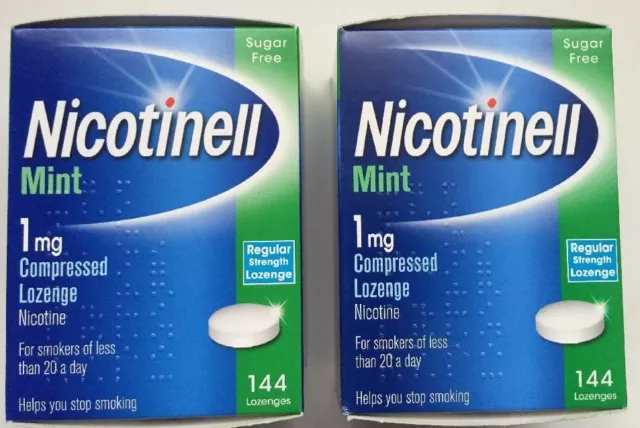 NICOTINELL Mint 1mg / 2mg Compressed Lozenges X 288 ( Choose Strength )