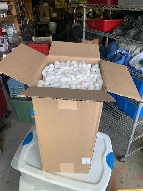 Box of used packing peanuts 24 x 12 x 12 box