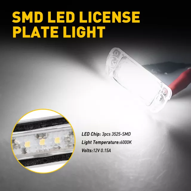 For Mercedes Benz ML Class W164 2005-201 LED Number License Plate Light No Error 3