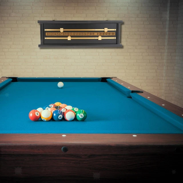 Tableau D'affichage De Billard Wisboey – Bois Et Métal, Rouge Vin, Curseurs Jusqu'à 100, à Accrocher Au Mur