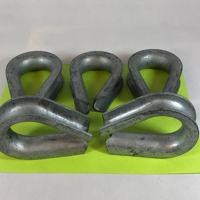 7/8" Heavy Duty Thimble for Wire Rope  7/8"  W.Germany  (Lot of 5)