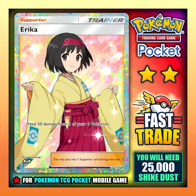 erika card pokemon tcg pocket - Erika's Invitation 196/165 - Pokemon 151 - Full Art Ultra Rare clear acrylic holder that perfectly accentuates the stunning visual design and character artwork Now Is The Best Time