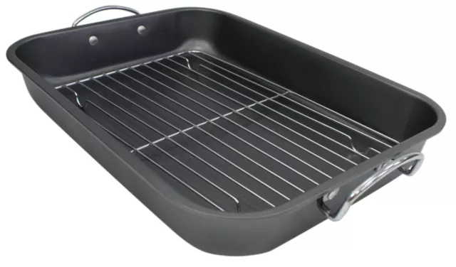 39cm Asado Y Estante Antiadherente Metal Bandeja Para Carnes Pollo