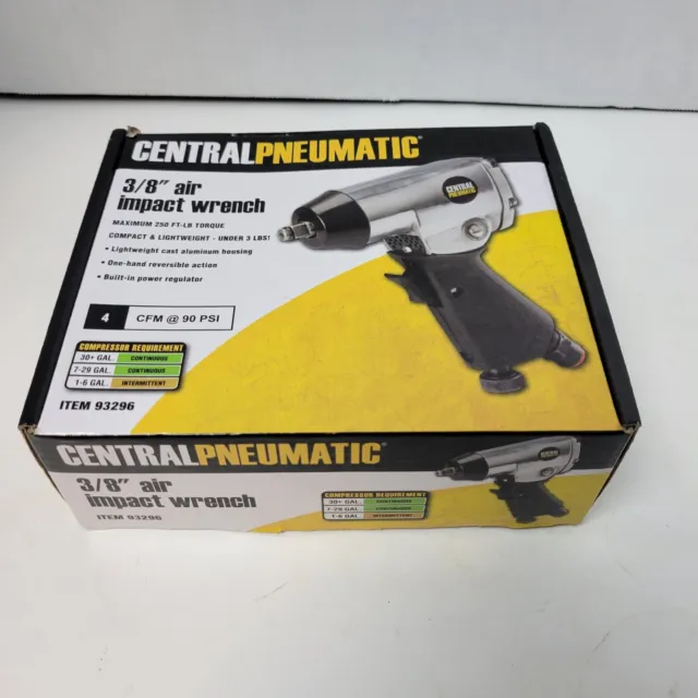 Air Impact Wrench 3/8" Drive Central Pneumatic Item# 93296