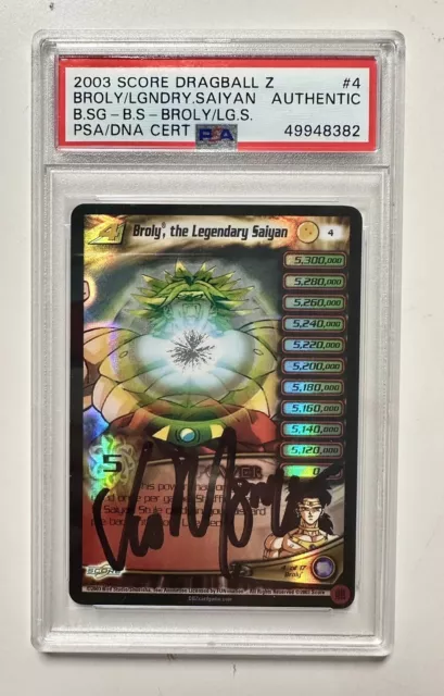 2003 Dragon Ball Z Vic Mignogna Signed Broly Score Ultra Rare Foil