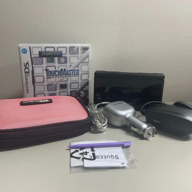 Nintendo DS Lite & Accessory Bundle - Onyx Black DS Fully Tested and Working