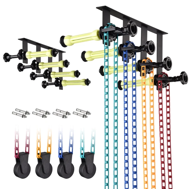 Photography 4-Roller Wall Mounting Manual Background Support System Studio Game