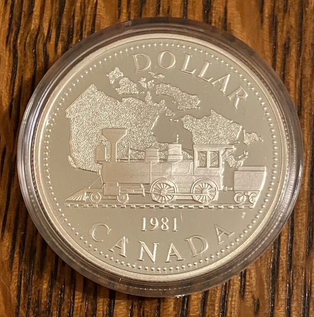 1981 Canadian Silver $ - 100th Ann Continental Railway
