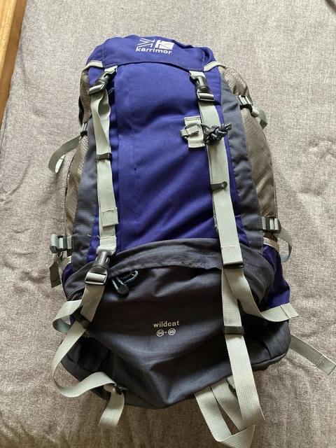 KARRIMOR WILDCAT RUCKSACK, Blue/Grey, 60-65 litres £25.00 - PicClick UK