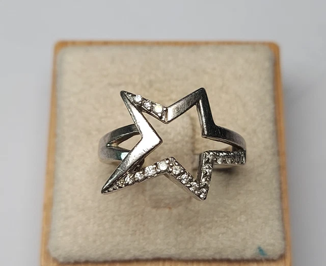 Bague Thierry Mugler Plaquée Or Avec Zirconium - Taille 58 - Neuf Avec étiquettes