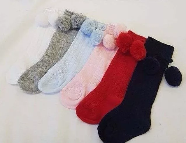 Baby socks Knee High 0-24 month - Pom socks