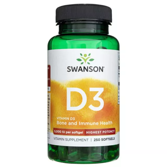 Swanson Vitamin D3 5000 IU 250 Kapseln