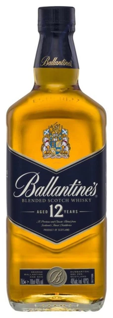 Ballantines 12 Year Old Blue Label Blended Scotch Whisky 700ml Each
