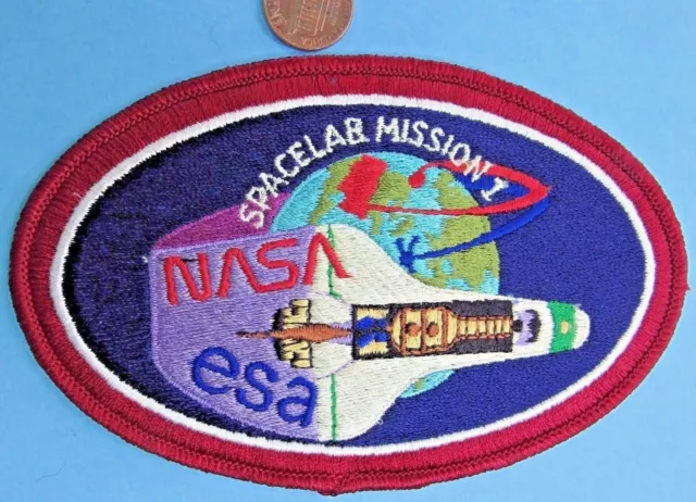 NASA PATCH vtg SPACELAB Mission 1 - ESA - Space Shuttle Columbia STS-9 5.75"