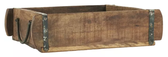 Holzkiste mit Henkel vintage retro Aufbewahrungsbox Ordnung Deko Ziegelform Korb