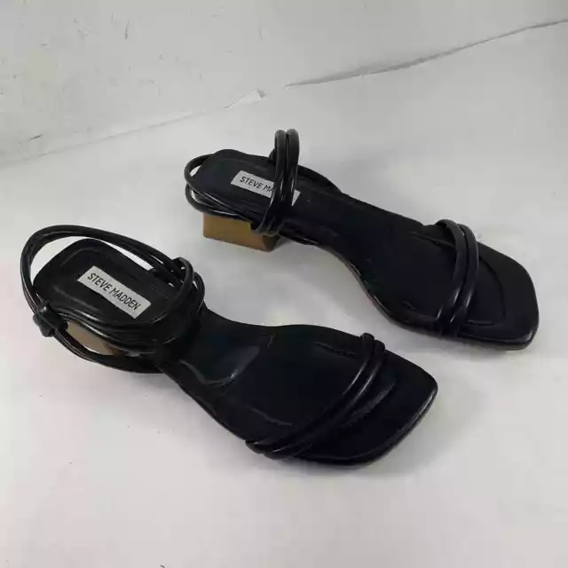 Steve Madden Black Leather Slingback Sandal - Women's Size 10