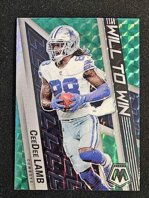 2022 Mosaic CeeDee Lamb Will To Win Green Prizm #WW-18🔥🏈NM
